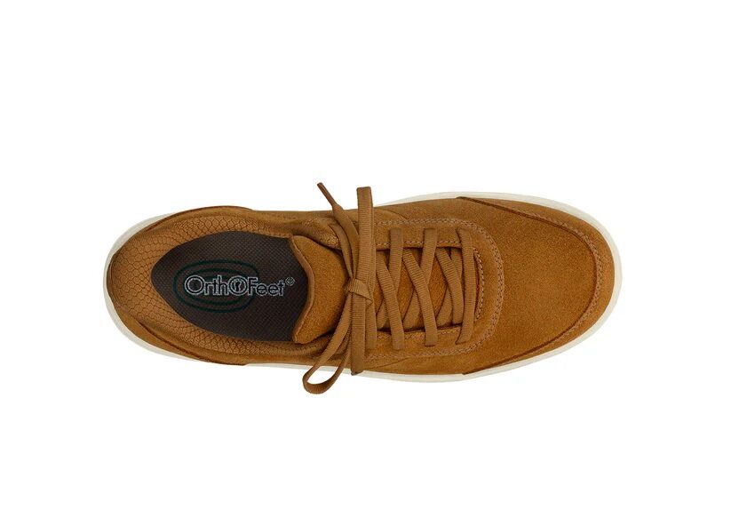 OrthOFeet Dames Hands-Free Instap Sneaker Wander Camel