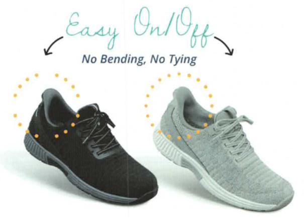 OrthOFeet Heren Hands-Free Instap Sneaker Yari Black