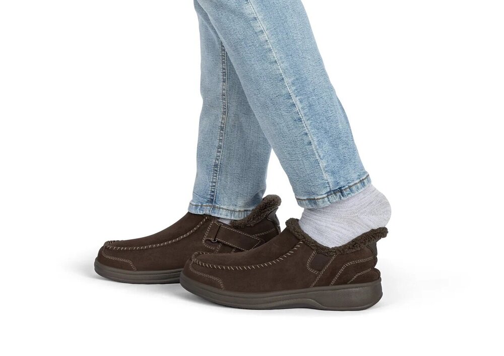 OrthOfeet Heren Hands-Free Instap Mocassin Vito Brown