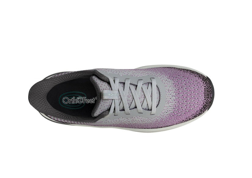 OrthOFeet Dames Hands-Free Instap Sneaker Nira Gray/Plum