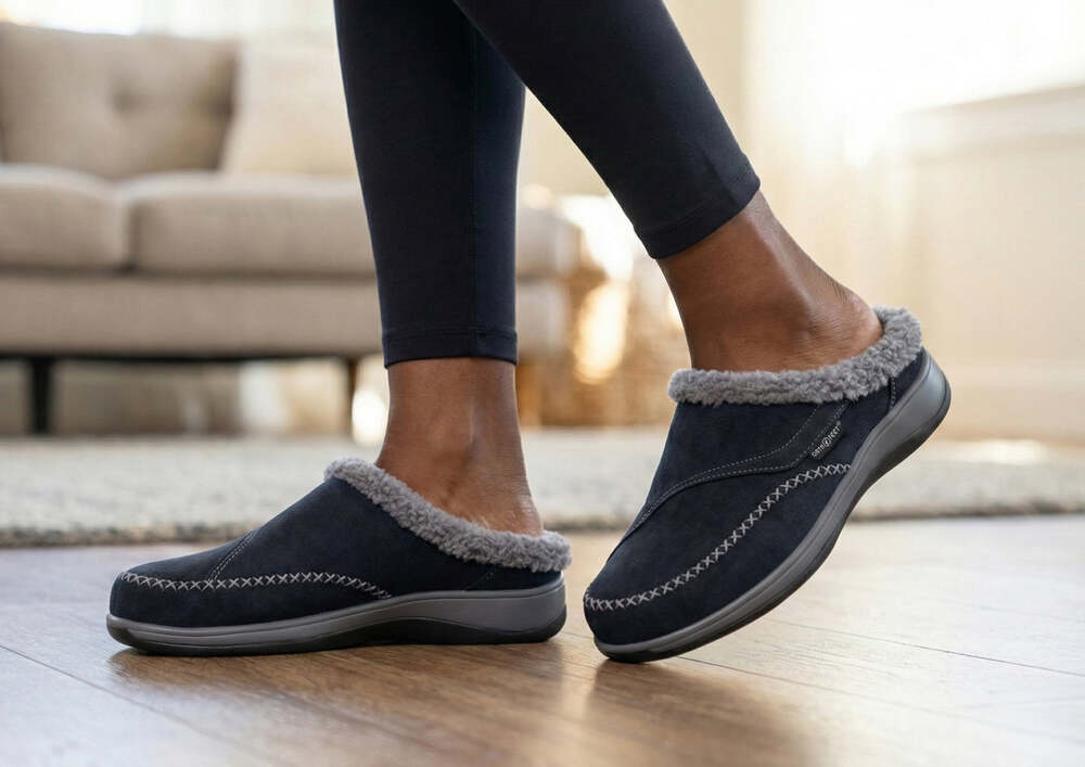 OrthOFeet Dames Slipper Charlotte Black