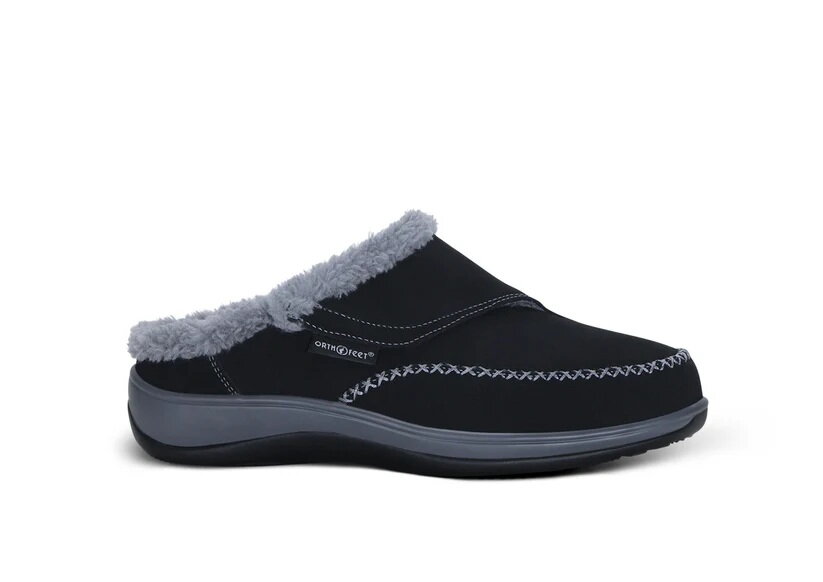 OrthOFeet Dames Slipper Charlotte Black