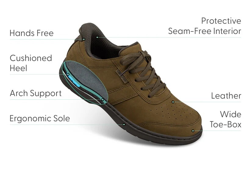 OrthOfeet Heren Hands-Free Instap Schoen Pierre Brown