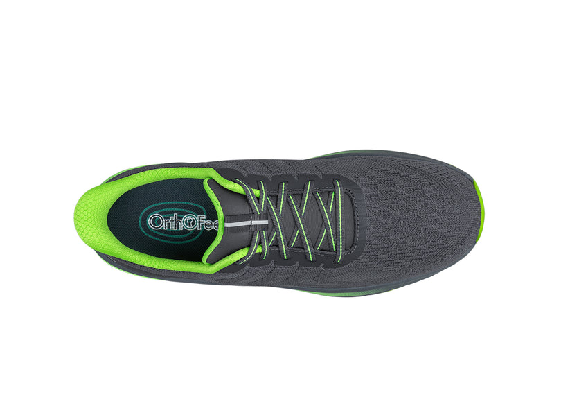 OrthOfeet Heren Hands-Free Instap Sneaker Tilos Grey/Lime